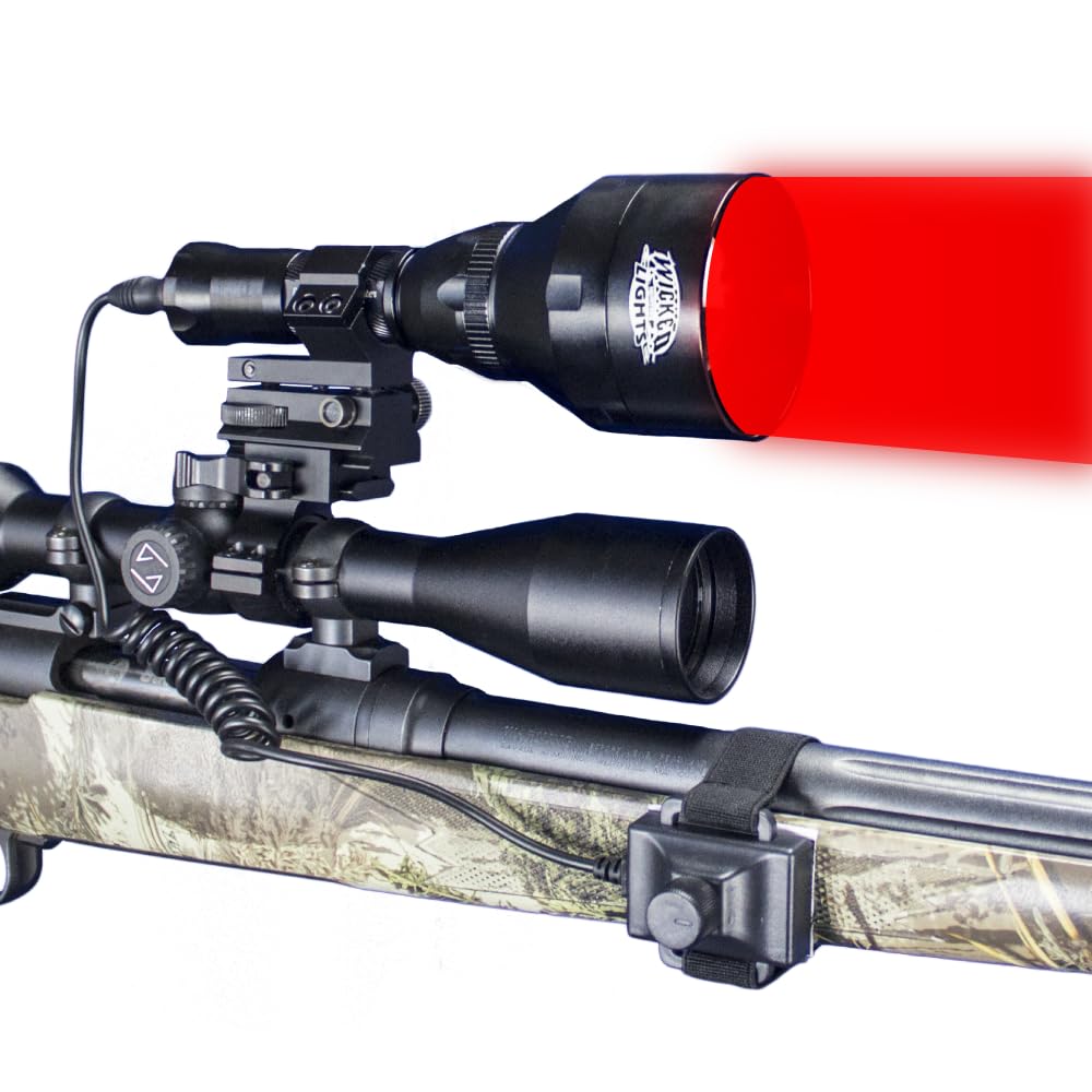 Wicked Lights W403iC RED Night Hunting Light Kit - Complete Red LED Light for Predator, Varmint & Hog Hunting | Perfect for Nighttime Hunting, Wildlife Observation & Outdoor Adventures