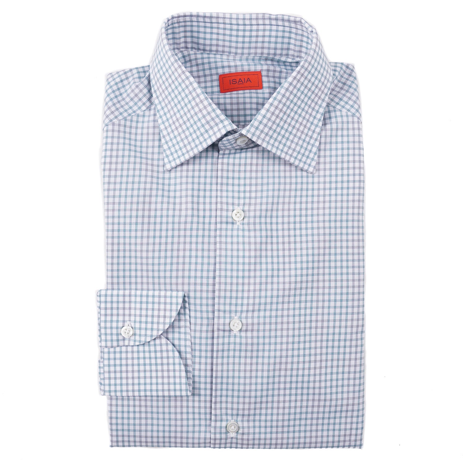 Isaia Modern 'Mix Fit' Cotton Dress Shirt for Men - Slim Fit Business Casual Shirt - Perfect for Office, Weddings & Formal Events
