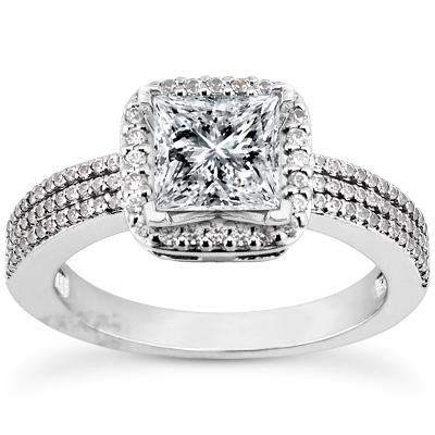 2.21 Carat TW Princess Cut Diamond Engagement Ring & Matching Wedding Band Set in Platinum - Perfect for Proposals, Anniversaries & Bridal Jewelry
