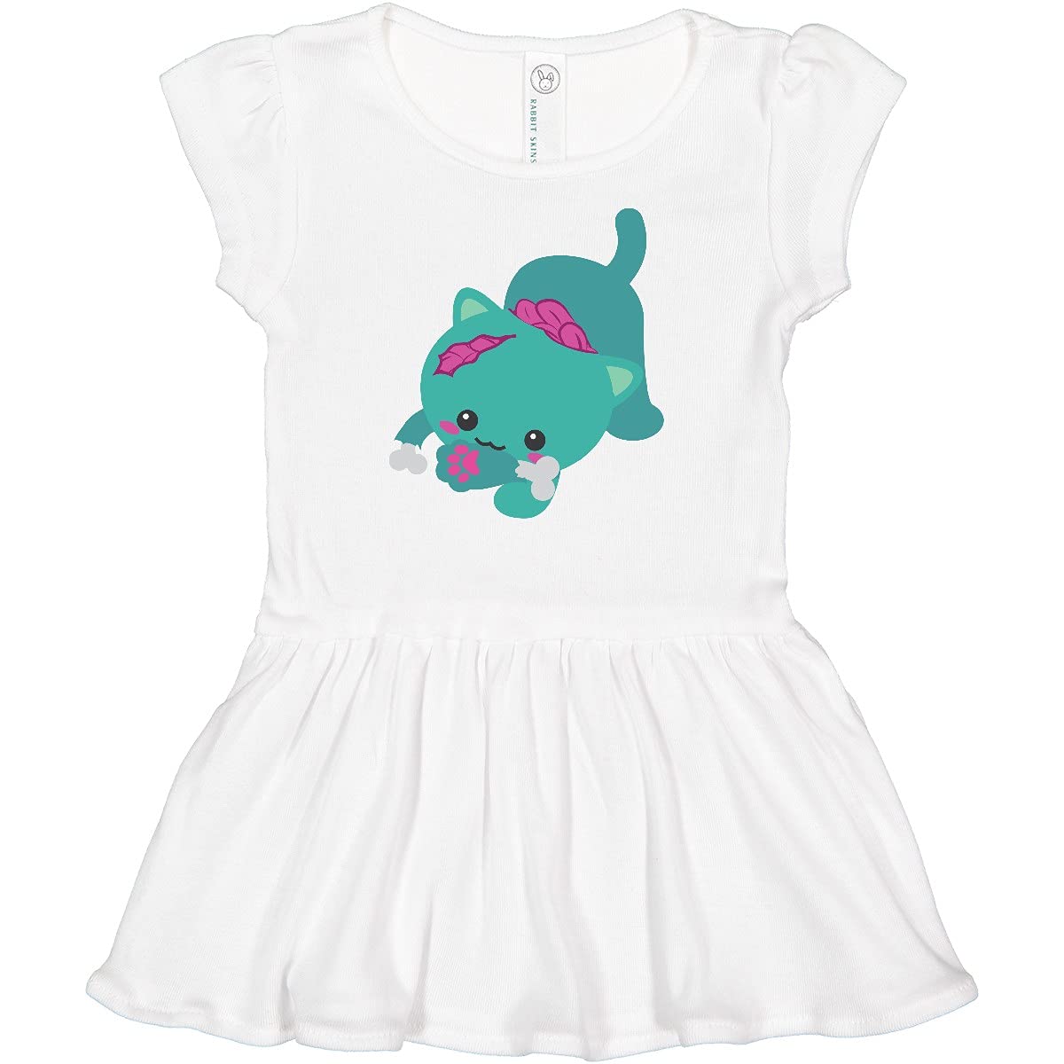 Inktastic Zombie Cat 3 Infant Dress - Cute Baby Girl Outfit for Halloween, Birthday & Photo Shoots | Soft Cotton Toddler Clothing
