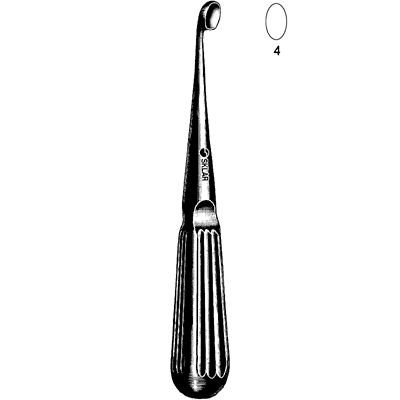 Bruns Bone Curette Surgical Instrument 6 3/4