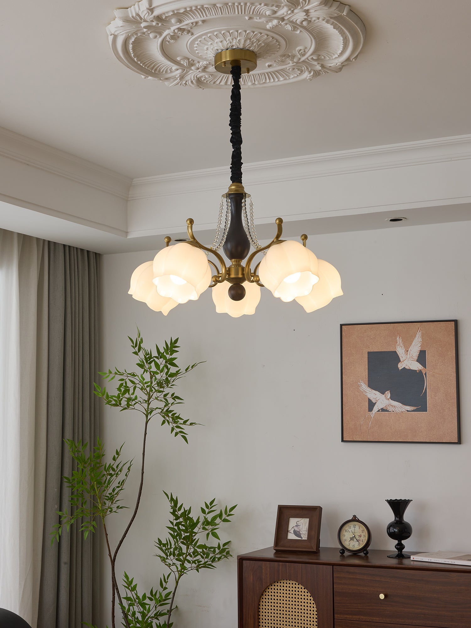 Antonia Chandelier - Elegant Crystal Ceiling Light Fixture for Dining Room & Living Room Decor | Perfect for Home Lighting & Interior Design