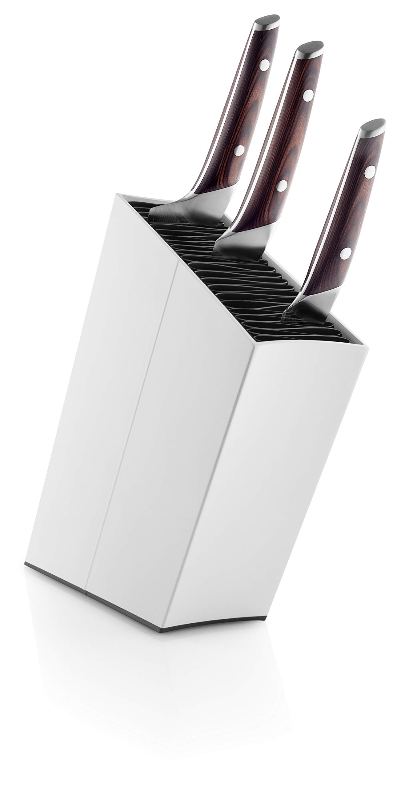 EVA SOLO Angled Aluminum Knife Holder - Holds 20 Knives (Sold Separately) | Easy to Clean White Danish Design | Perfect for Kitchen Countertop & Restaurant Use
