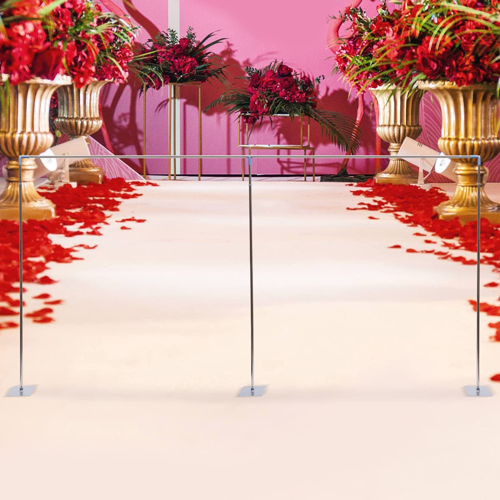 10x20ft Wedding Backdrop Stand Kit - Adjustable Telescopic Pipe Frame for Party Decorations, Curtains & Photo Booths | Perfect for Weddings, Birthdays & Events