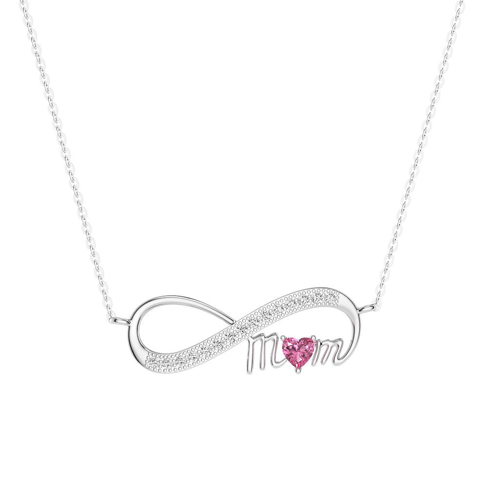 Birthstone Necklace for Mom - Heart Shaped Jewelry with Custom Gemstone | Personalized Gift for Mother's Day, Birthday & Anniversary | Perfect for Everyday Wear & Special Occasions