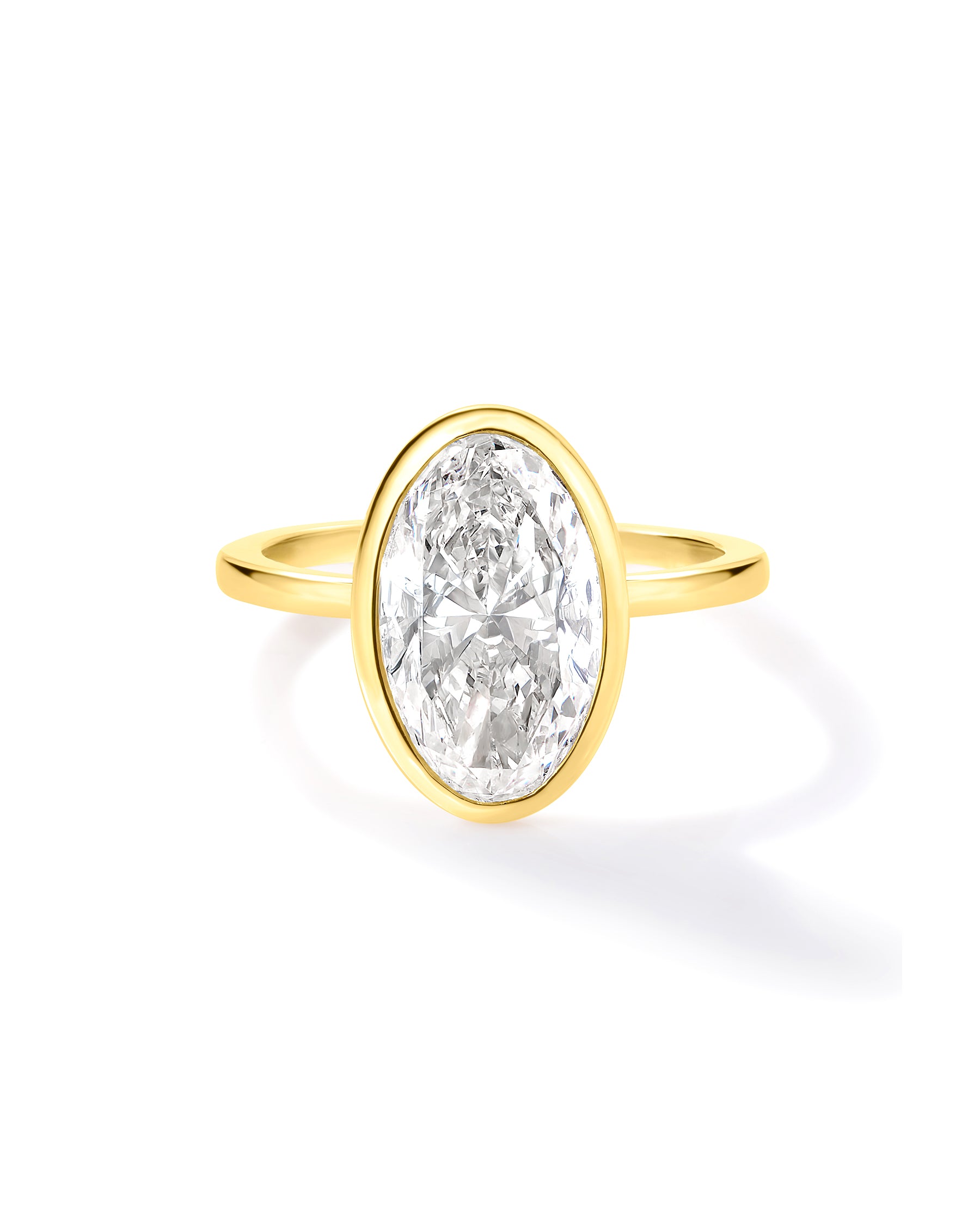 2.50 Carat Oval Whisper Thin Bezel Engagement Ring - Perfect for Proposals, Weddings & Anniversaries