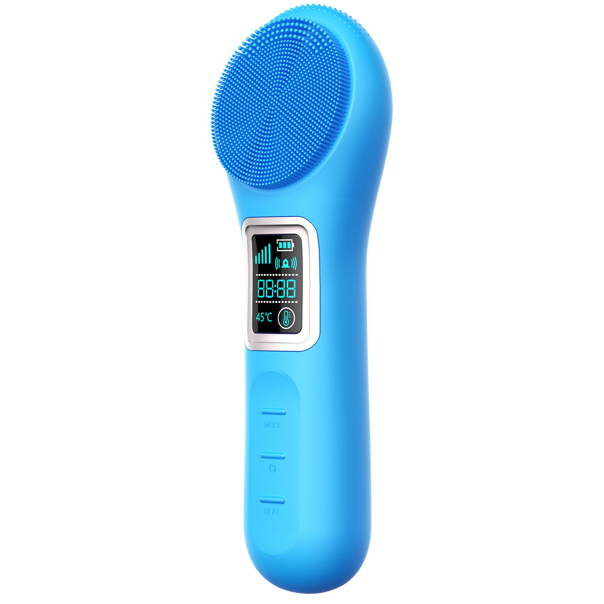 UMICKOO Rechargeable Sonic Facial Cleansing Brush with LCD Screen - Deep Pore Cleanser & Exfoliator for Men & Women, Electric Face Massager for Acne, Blackhead Removal & Skin Rejuvenation - Perfect for Daily Skincare Routine & Spa-Like Treatment at Home