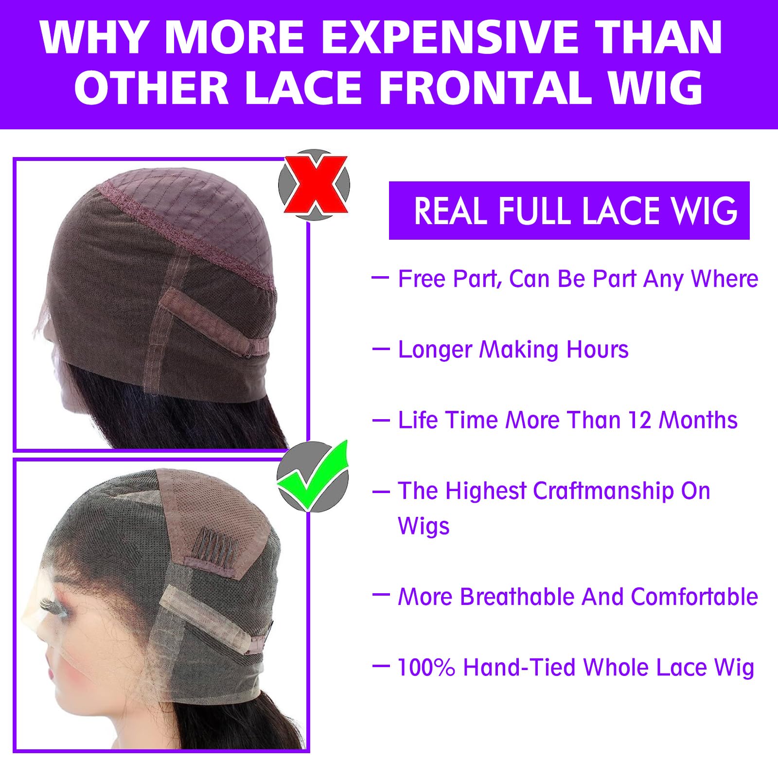 FASHION PLUS 15A Brazilian Human Hair Full Lace Wig - 180% Density Body Wave Real Hair HD Transparent Invisible Lace Front Wig Handmade for Women | Perfect for Daily Wear, Cosplay, Weddings & Special Occasions