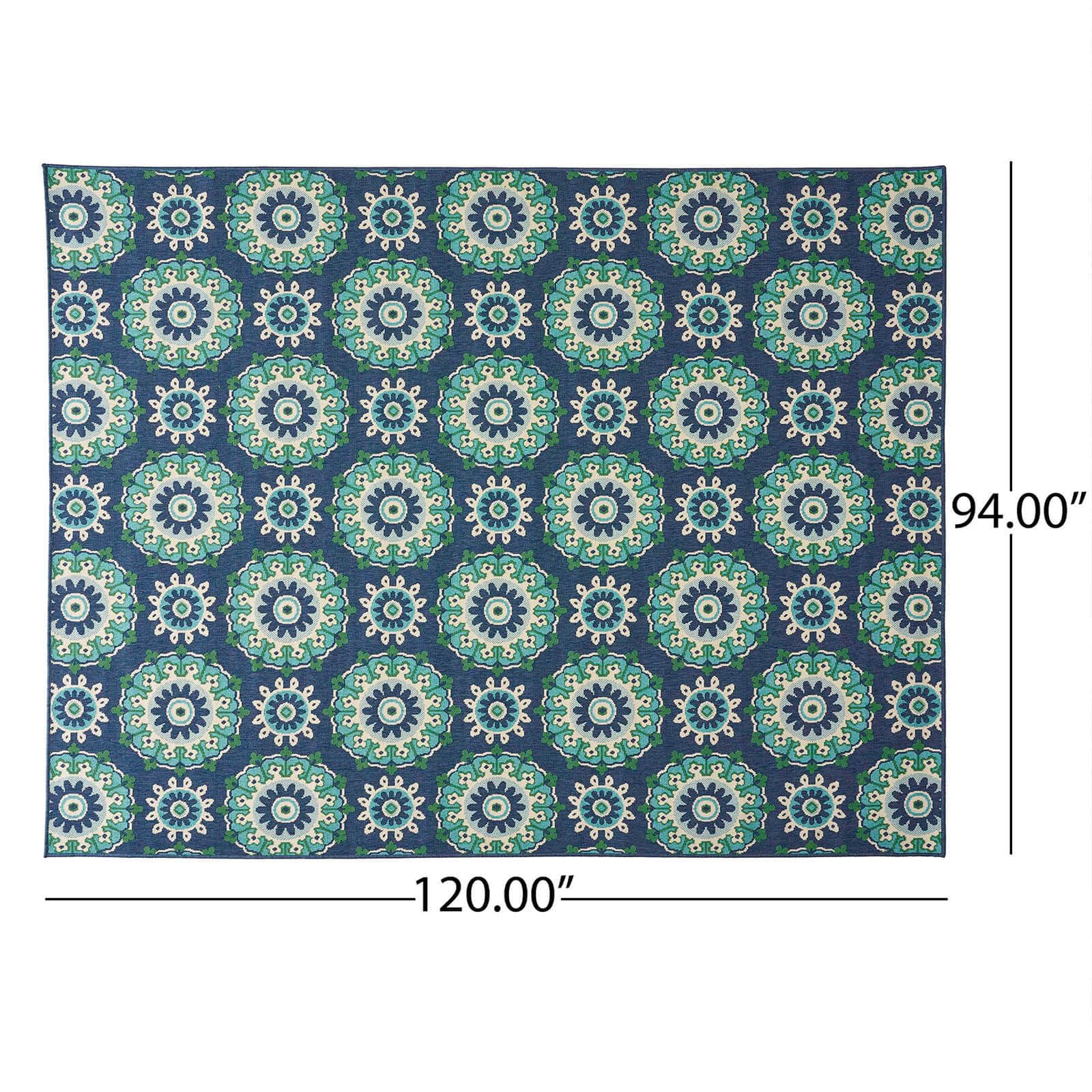 8x10 Waterproof Outdoor Rug for Patio, Deck, Balcony & Porch - All-Weather Indoor/Outdoor Area Rug Perfect for Living Room, Camping & Backyard Use