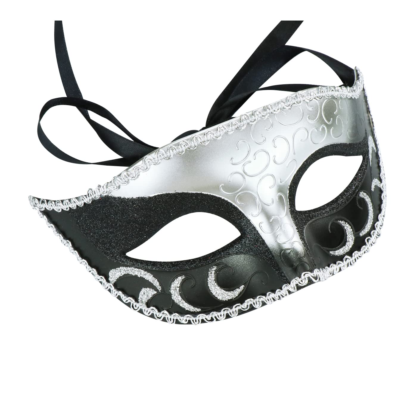 Elegant Venetian Masquerade Mask Couple Set - Metal Party Masks for Halloween, Mardi Gras, Costume Balls & Themed Events - Perfect for Couples, Balls, and Venetian Carnival Celebrations