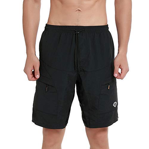 Santic Men's 3D Padded Mountain Bike Shorts - Lightweight Cycling MTB Shorts with Breathable Fabric for Comfort & Performance - Perfect for Trail Riding, Commuting & Outdoor Adventures