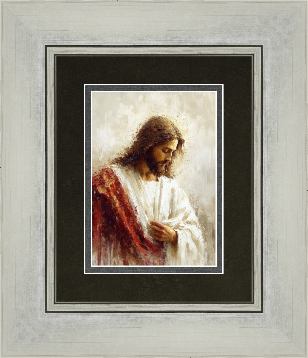 Jesus Christ in Red Robes - Religious Wall Art for Home & Church Decor - Perfect for Prayer Rooms, Sunday Schools & Christian Gifts