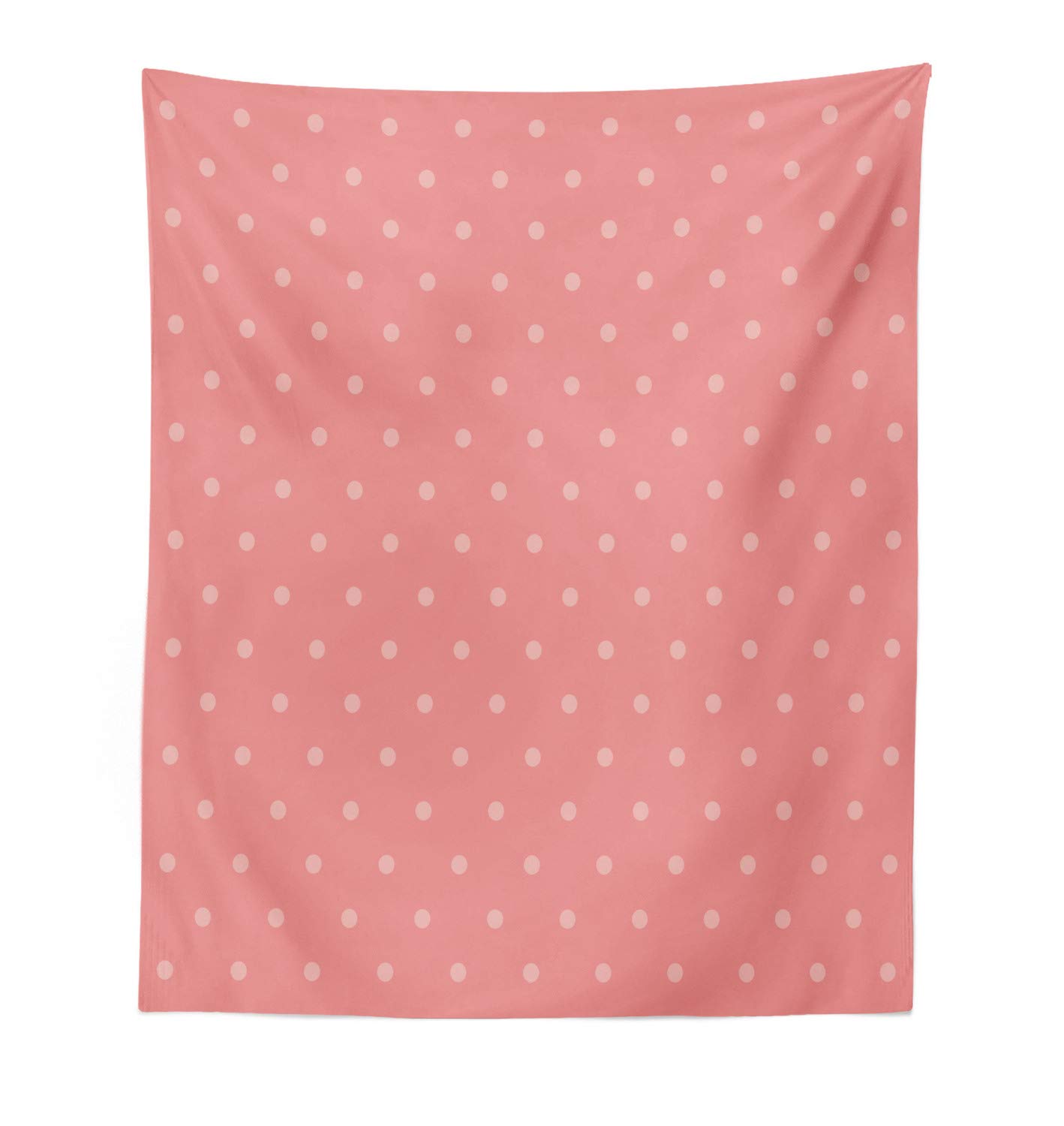 Ambesonne Vintage Rose Tapestry Wall Hanging - Classic Polka Dot Pattern in Soft Coral & Pink Pastels - 23x28 Inch Fabric Decor for Bedroom, Living Room, Dorm | Perfect for Boho Chic Home Decor & Gift Ideas