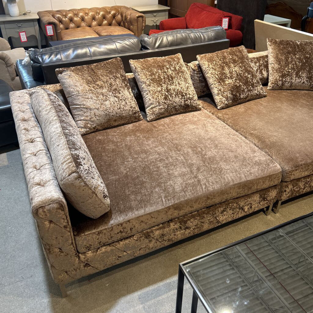 Myla Oversized 2-Piece Sectional Sofa Set with Mushroom Design - 119