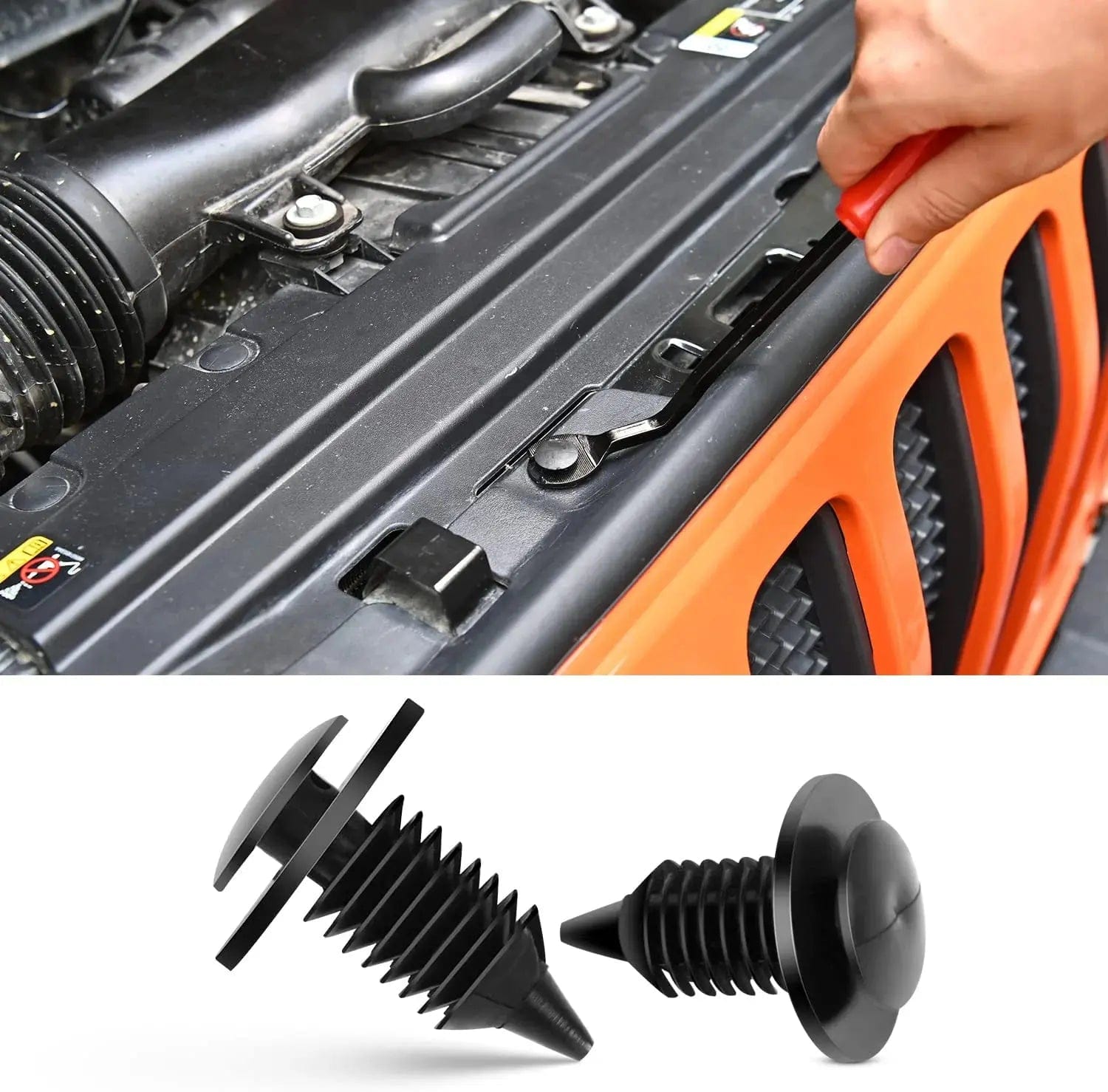 50 Pcs 9mm Interior Door Panel Clips Rivet Retainer Fasteners - OEM N805155 S & 6505878 AA - Perfect for Car Door Panel, Fender and Bumper Repair