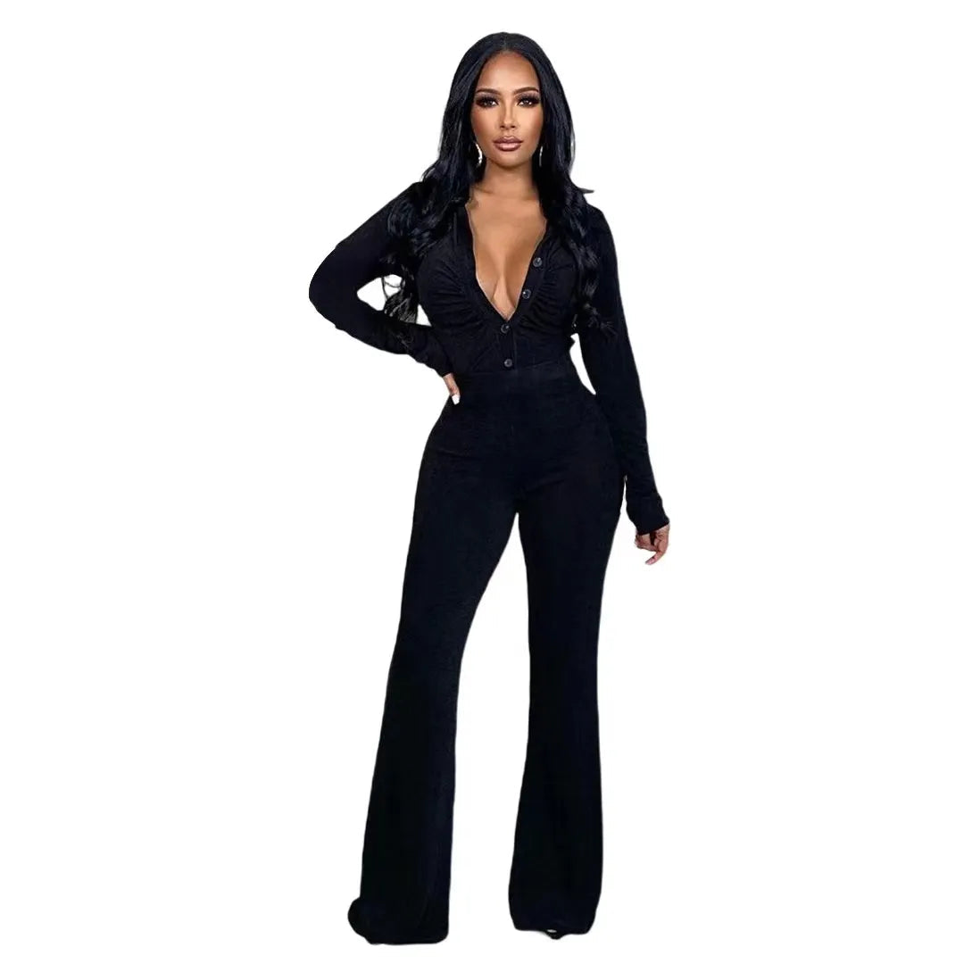2024 Women's Casual Velvet Two-Piece Set - Elegant Long Sleeve Top & Pants Suit | Spring Fashion Outfit for Work, Dating & Special Occasions