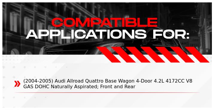 R1 Concepts Premium Front & Rear Brake Kit with Ceramic Pads & Rotors | Complete Hardware Included | Compatible with 2004-2005 Audi Allroad Quattro | Enhanced Stopping Power for City Driving & Mountain Roads