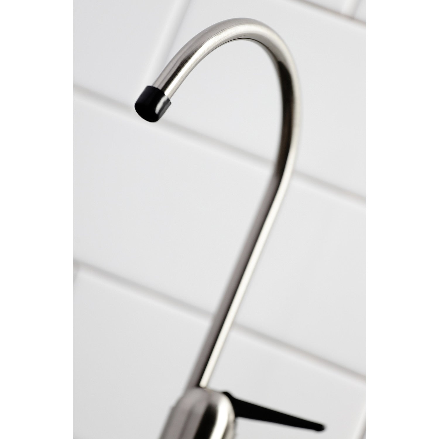 Americana K6194 Single Handle 1 Hole Deck Mount Water Filtration Faucet - Black Stainless Steel for Kitchen Sink, Countertop & RV Use
