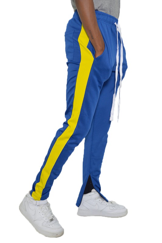 Men's Single Stripe Track Pants - Comfortable Athletic Joggers for Running, Gym & Casual Wear | Lightweight Breathable Workout Pants