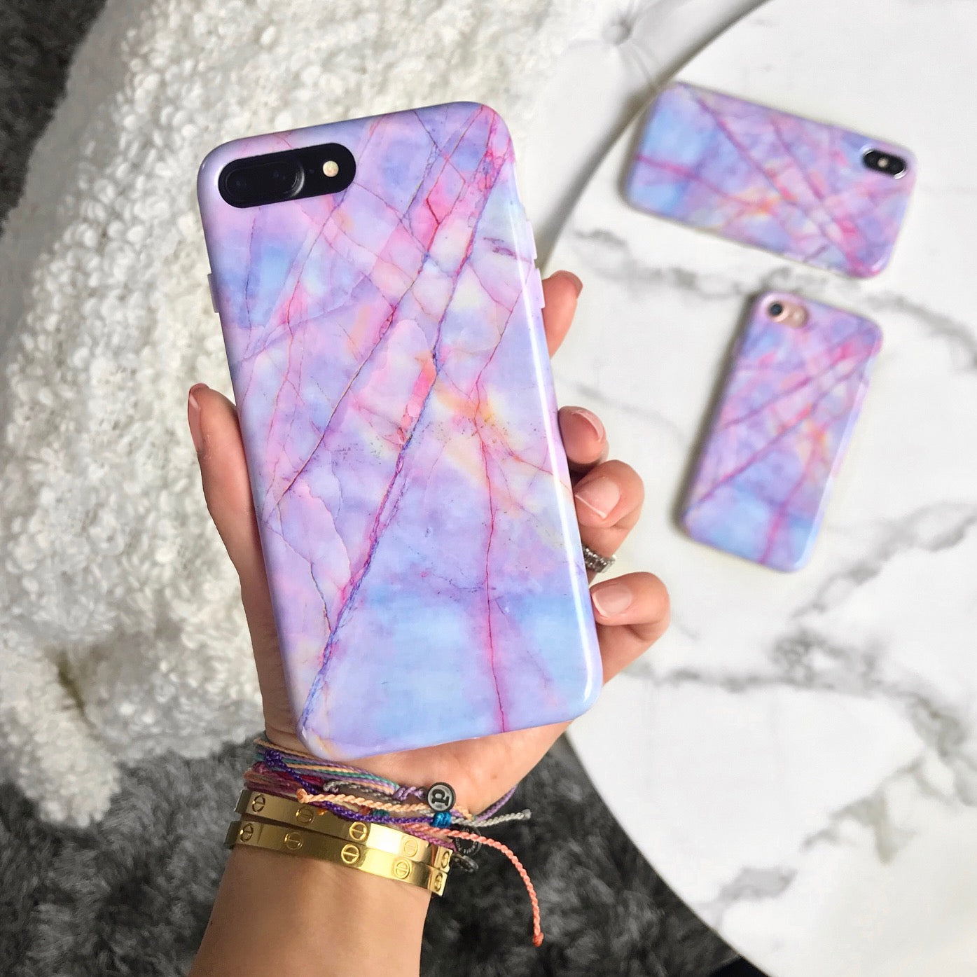 Sunset Marble iPhone Case - Elegant Marble Design Protective Phone Cover for iPhone 13/14/15 Pro Max - Durable Slim Fit Shockproof Case for Everyday Use & Travel