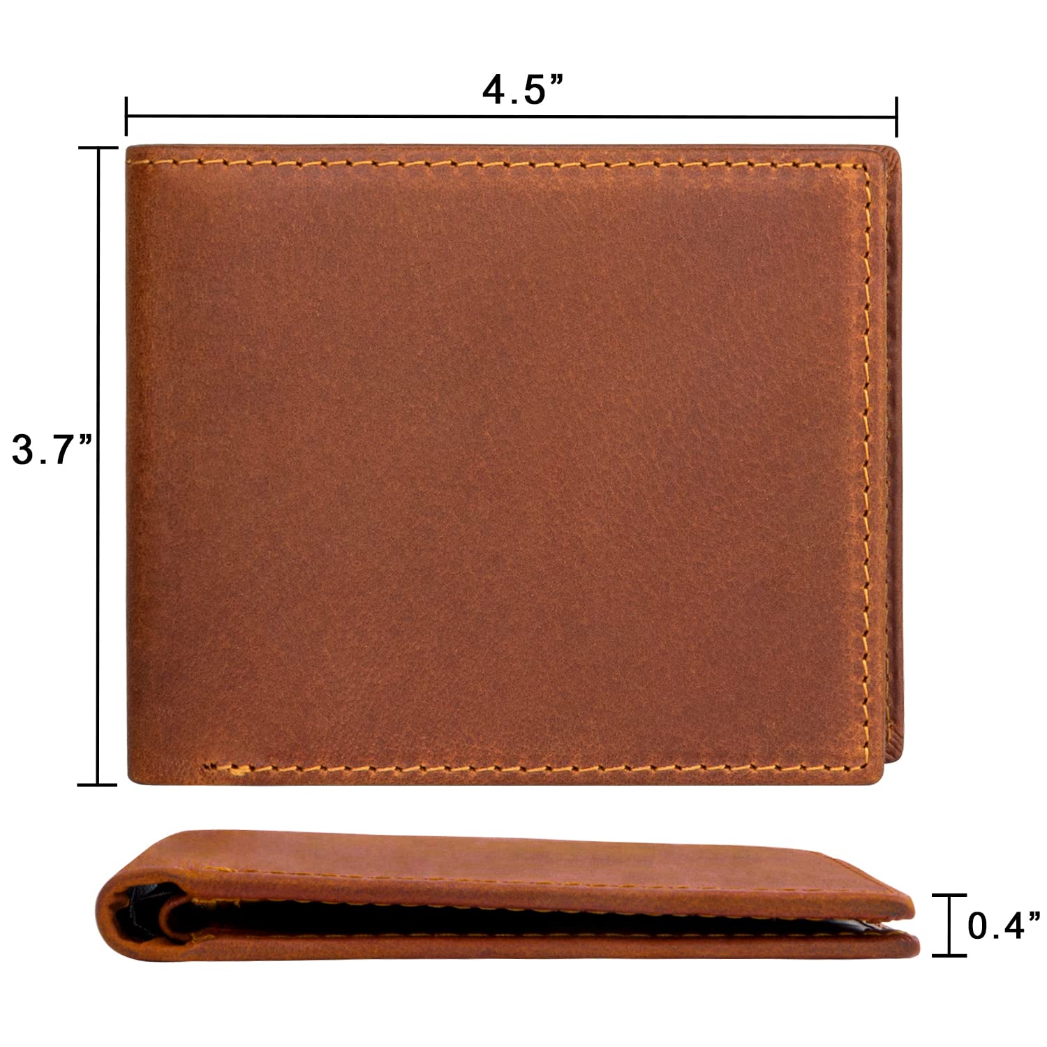 Personalized Engraved Leather Wallet for Men - Custom Husband Gift from Wife - Premium Mens Wallet for Birthday, Christmas, Anniversary & Father's Day - Perfect for Everyday Use & Special Occasions