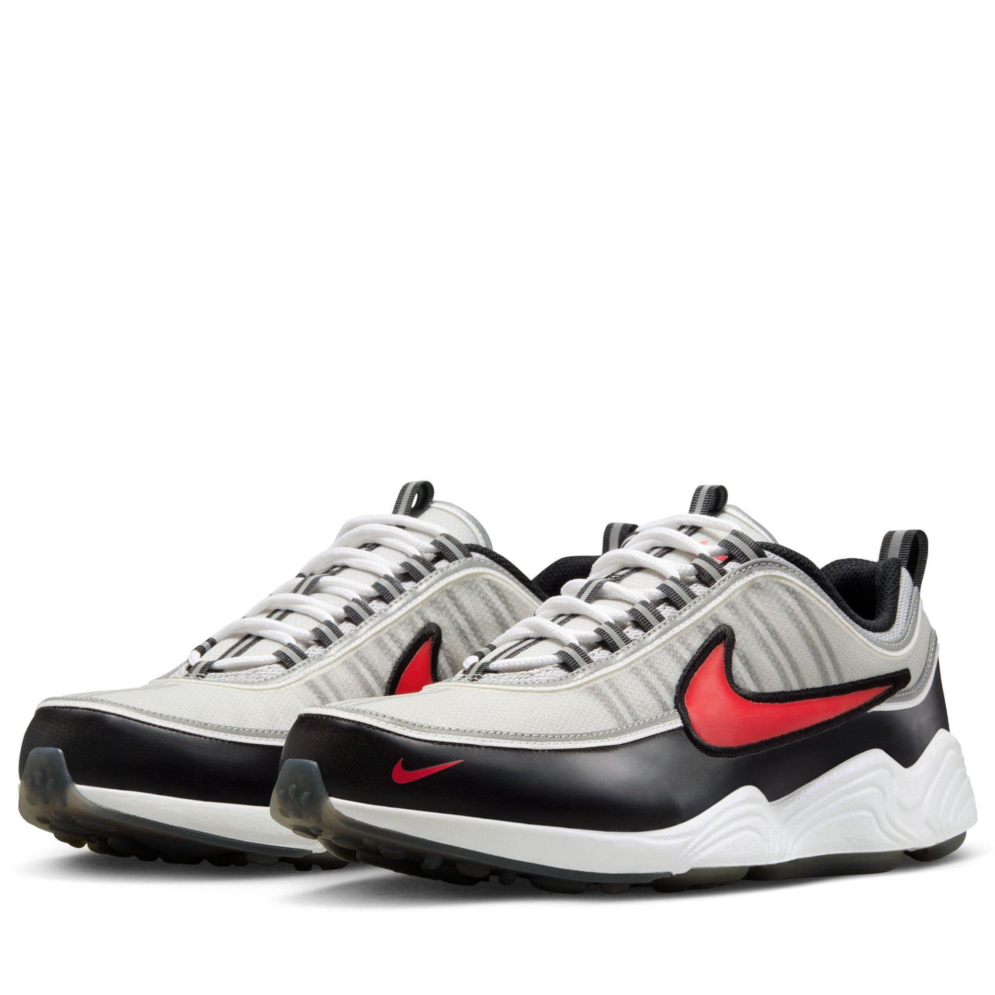 Nike Air Zoom Spiridon Running Shoes for Men - Metallic Silver/Sport Red - Lightweight & Cushioned for Training, Jogging & Gym Workouts