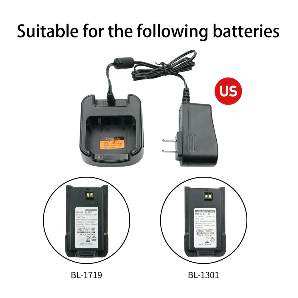 HYTERA HYT BL1719 TC-510 TC-585 TC-500S Walkie Talkie Charger - 2 Way Radio Battery Charger for Outdoor Adventures, Construction Sites & Emergency Communication