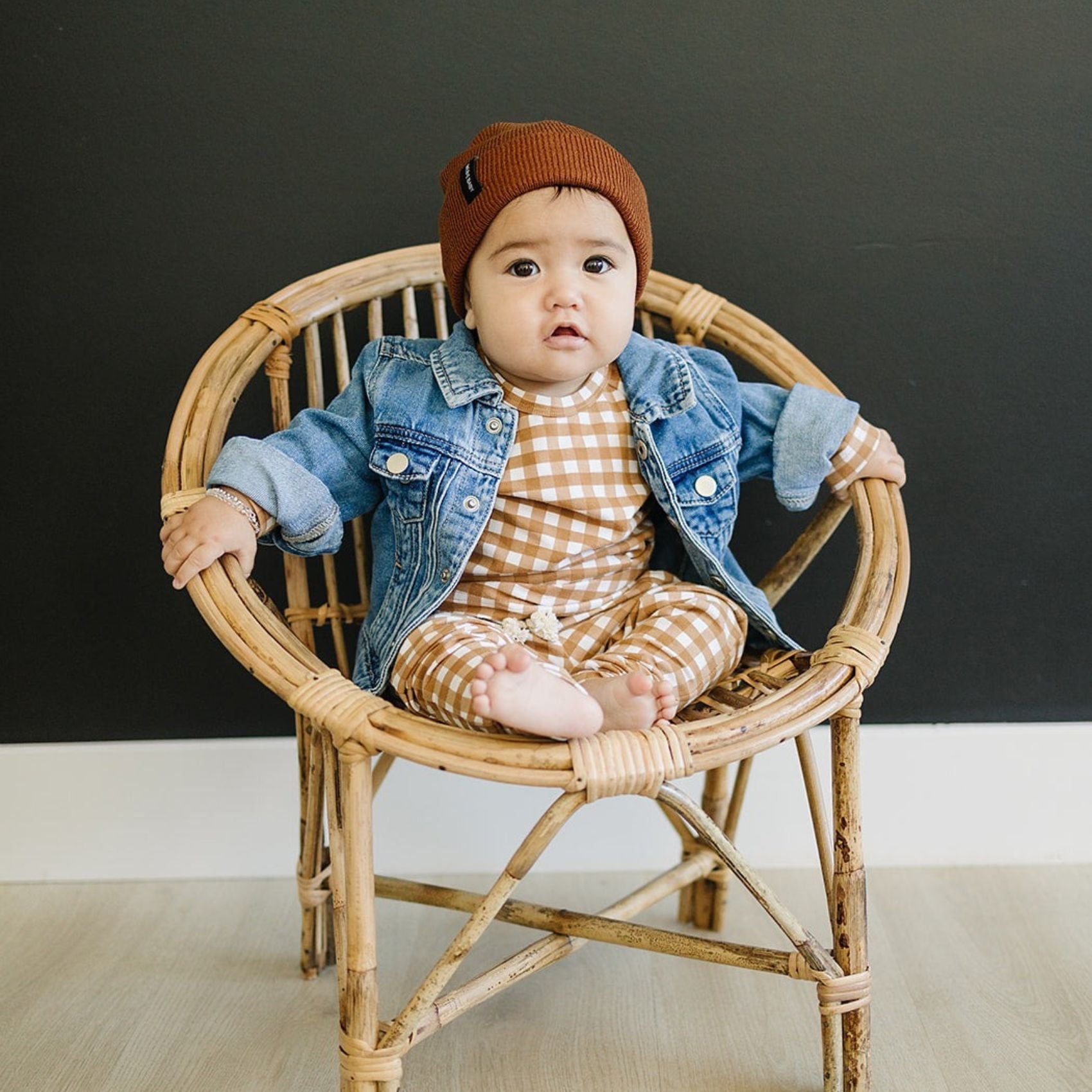Soft Brown Baby Beanie Hat - Warm Winter Knit Cap for Newborns & Toddlers - Perfect for Outdoor Play, Photo Shoots & Cold Weather Protection