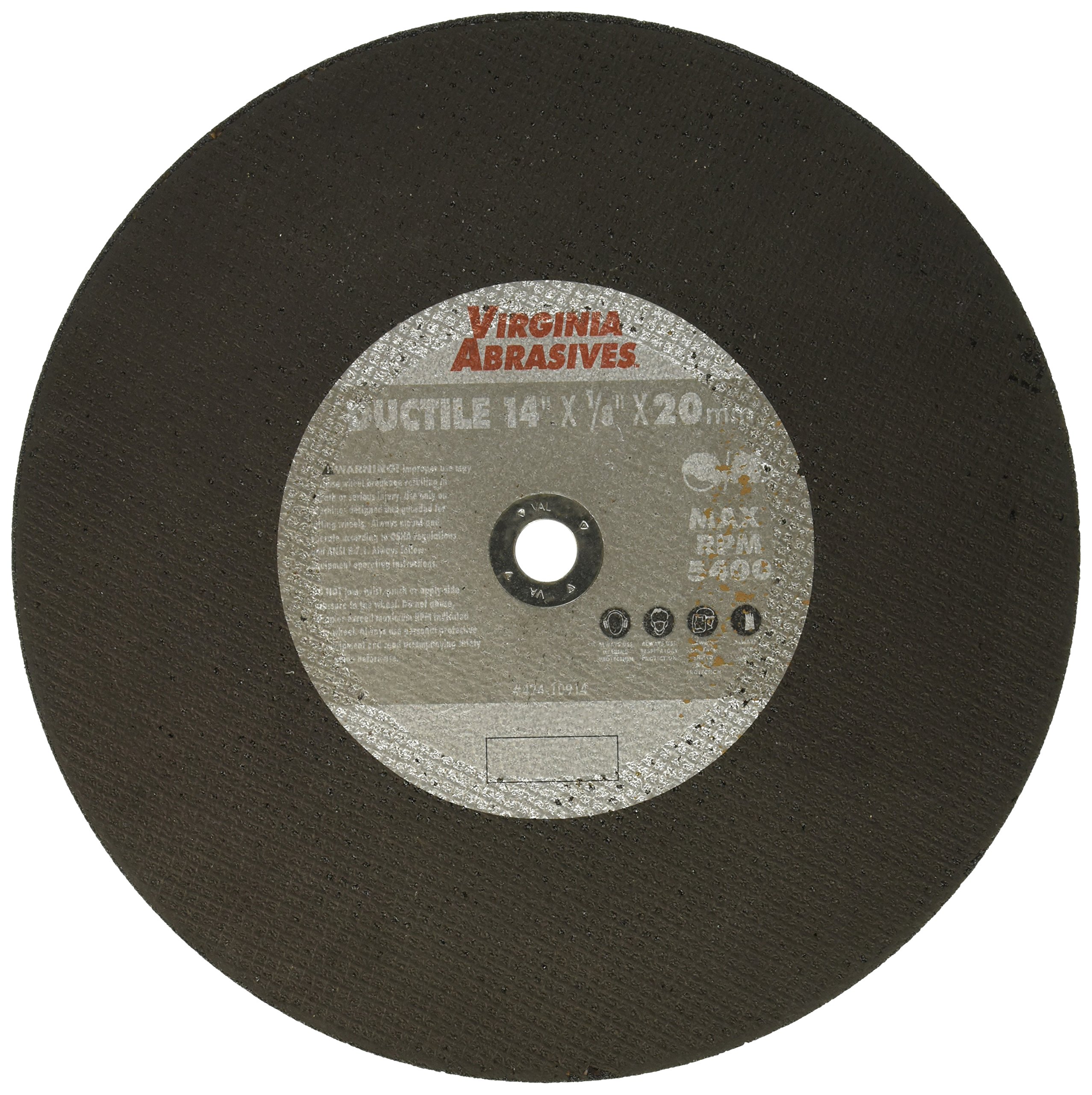 424-10914 14x1/8x20 Ductile Iron Saw Blade - Heavy Duty Cutting for Wood, Metal & PVC - Perfect for Construction, Carpentry & DIY Projects