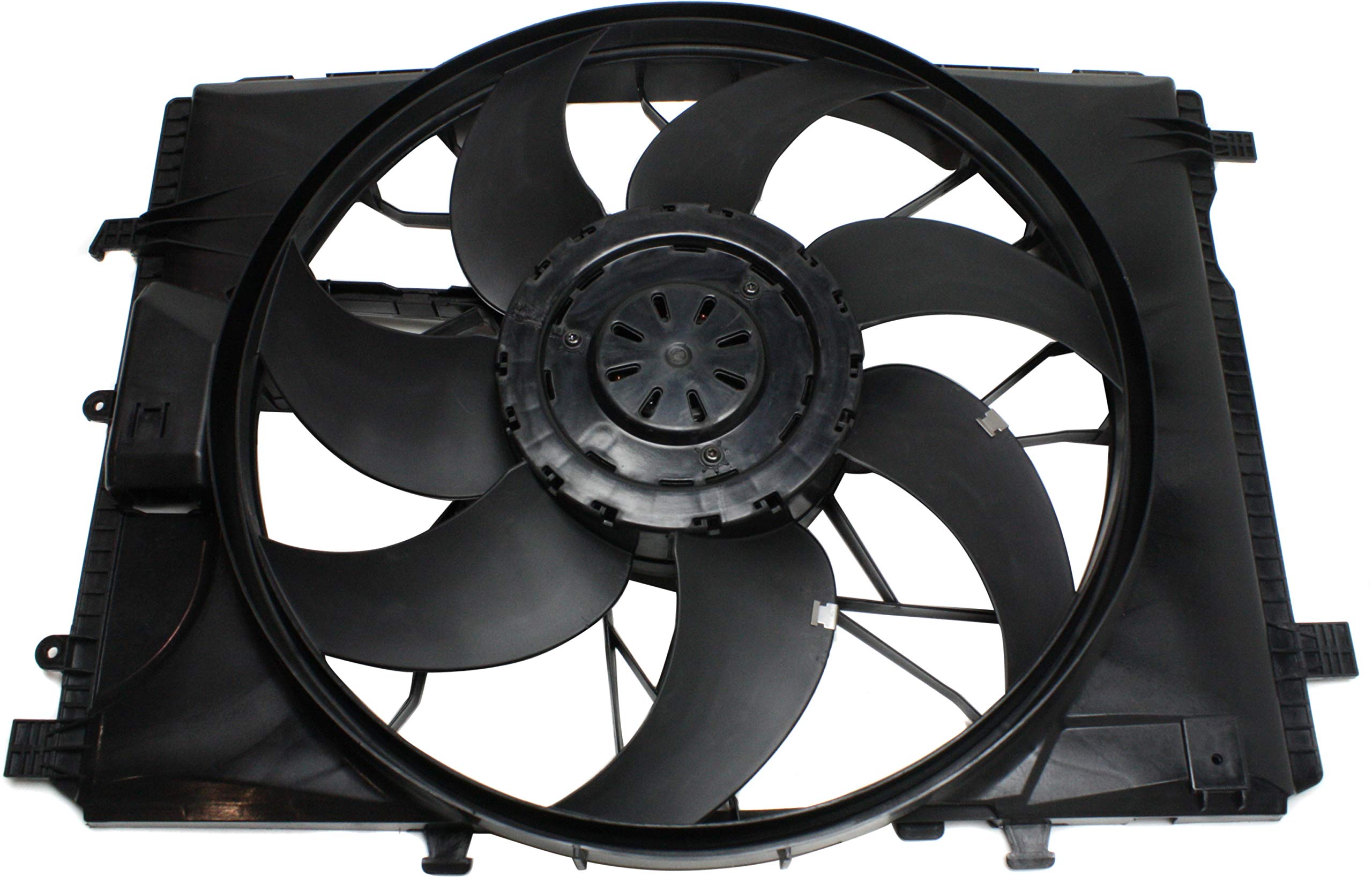 Go-Parts Radiator Fan Assembly Replacement for Mercedes-Benz C-Class 2008-2015, CLS400 2015-2018, E-Class 2010-2017, SLC-Class 2017-2020 - Perfect Cooling Solution for Engine Overheating & AC Performance