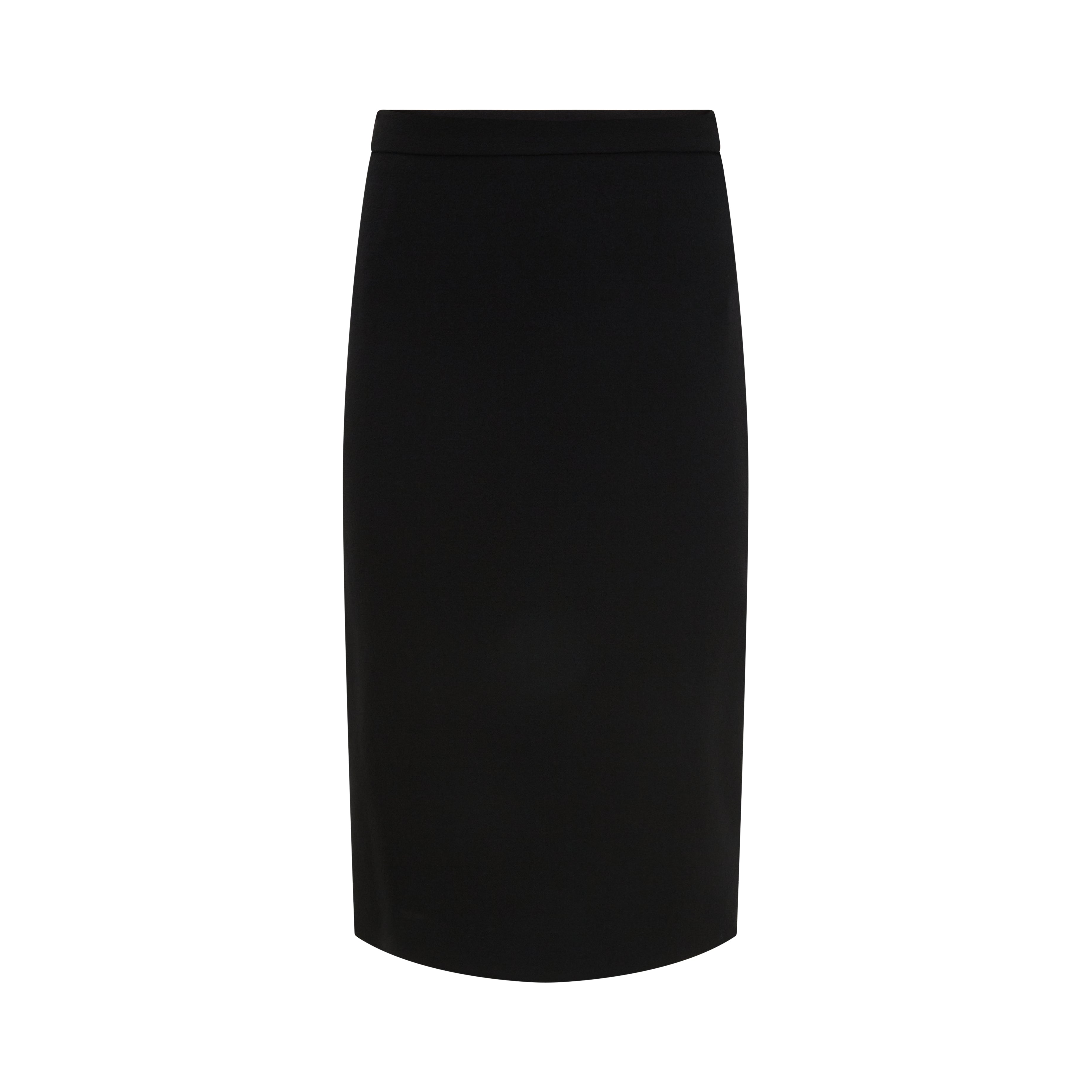 Leia Tailored Wool Crepe Skirt for Women - High Waist Pencil Skirt Office Work Professional Elegant Midi Skirt - Perfect for Business Attire, Workwear & Formal Occasions