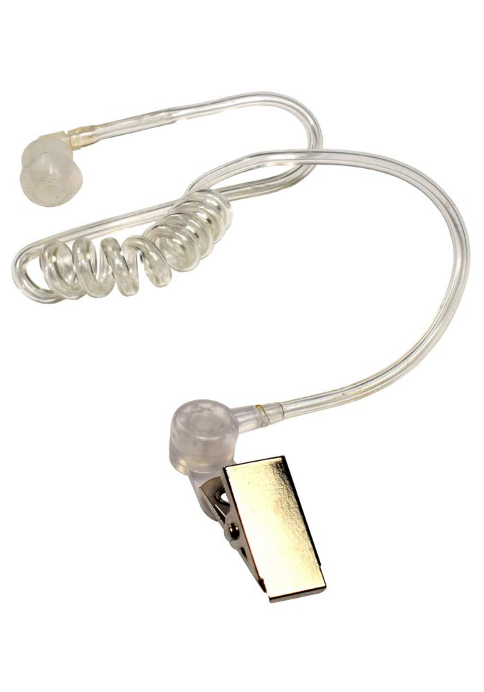 HQRP 2 Pin Acoustic Tube Earpiece Headset with Microphone - Compatible with ICOM IC-F34GT, IC-F3S, IC-F4, IC-F4000 Radios + HQRP Sun Meter - Ideal for Security, Construction & Two-Way Radio Communication