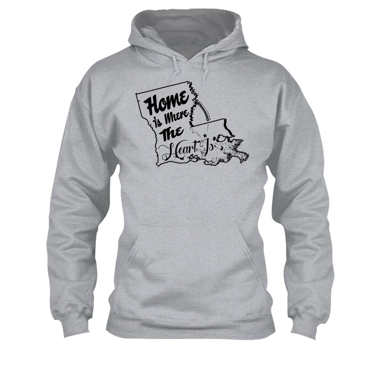 Big Grey Louisiana Home T-Shirt, Tee Shirt & Sweatshirt - Comfortable Cotton Apparel for Casual Wear, Home Relaxing & Southern Pride
