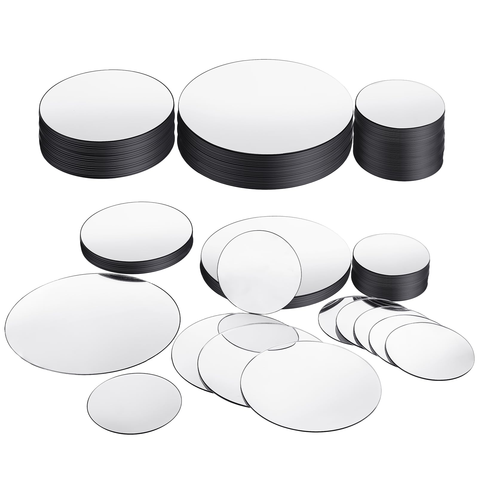 Jetec 40-Piece Mini Round Adhesive Mirrors - 3