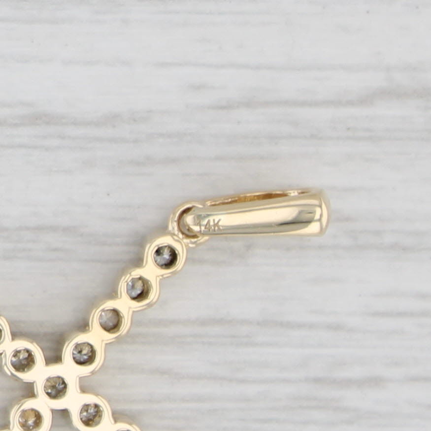 0.25ctw Diamond Cross Pendant in 14k Yellow Gold - Religious Jewelry for Women, Baptism Gift, First Communion, Confirmation & Everyday Faith Inspiration