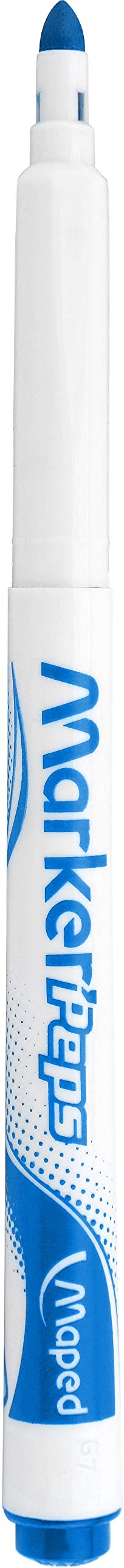 Maped Peps Dry Erase Markers 4-Pack - Black, Blue, Red, Green (741312) - Perfect for Whiteboards, Office Meetings & Classroom Teaching