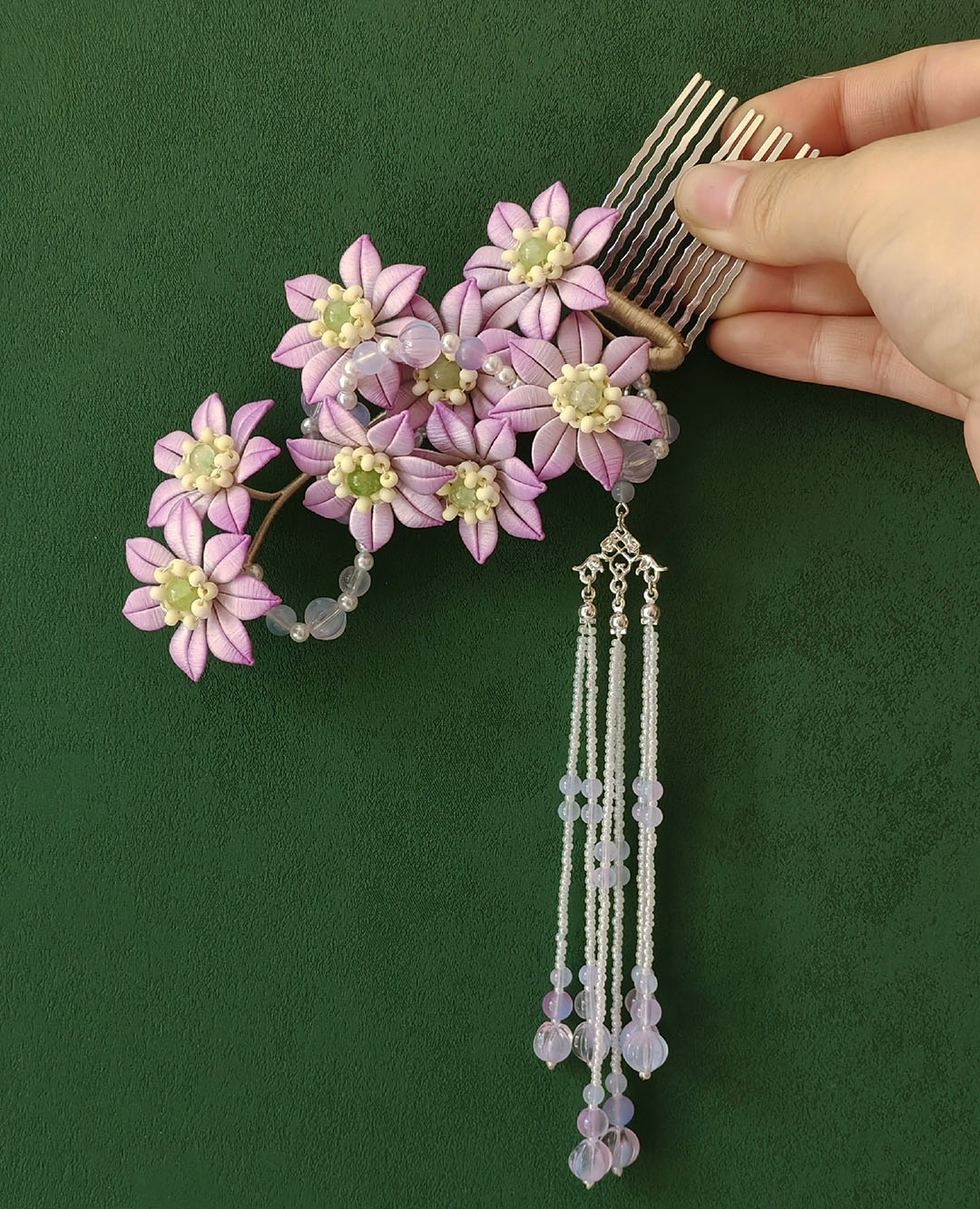 Pink Daisy Silk Hairpin - Handmade Floral Hair Clip for Women, Elegant Hair Accessories for Weddings, Parties & Daily Wear