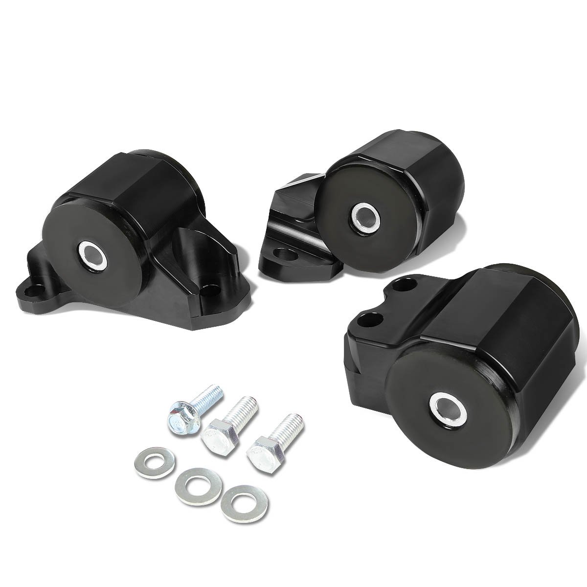 Auto Dynasty Honda/Acura B & D-Series Manual Transmission Hydraulic Engine Mount Kit (Black) - Compatible with EH EJ EG DB DC Models - Perfect for Performance Upgrades & Engine Stabilization