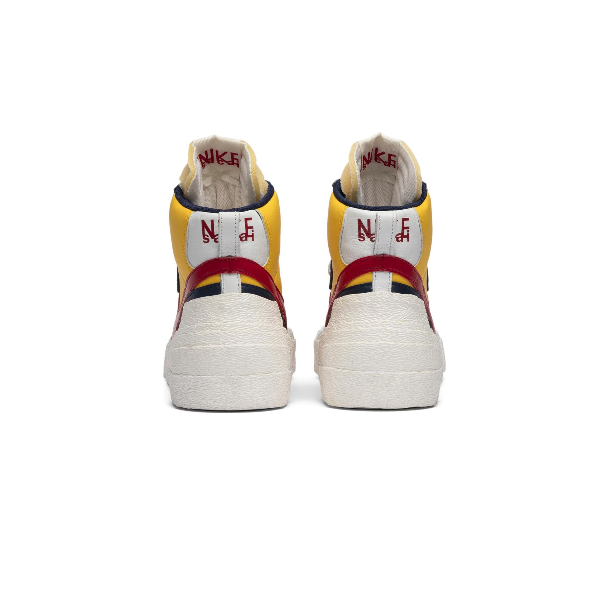 Sacai x Nike Blazer Mid Sneakers - Yellow & Blue Colorway | Unisex Retro Basketball Shoes for Men & Women | Streetwear, Casual Wear, Sneaker Collection