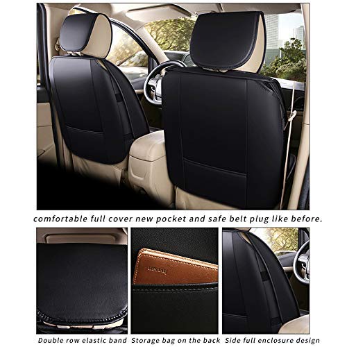 Premium 3D Surround Luxury PU Leather Car Seat Covers Full Set (7-Seats) - Front & Rear Cushion | Airbag Compatible | Universal Fit for Most Cars, Trucks & SUVs | Perfect for Road Trips, Daily Commute & Family Protection