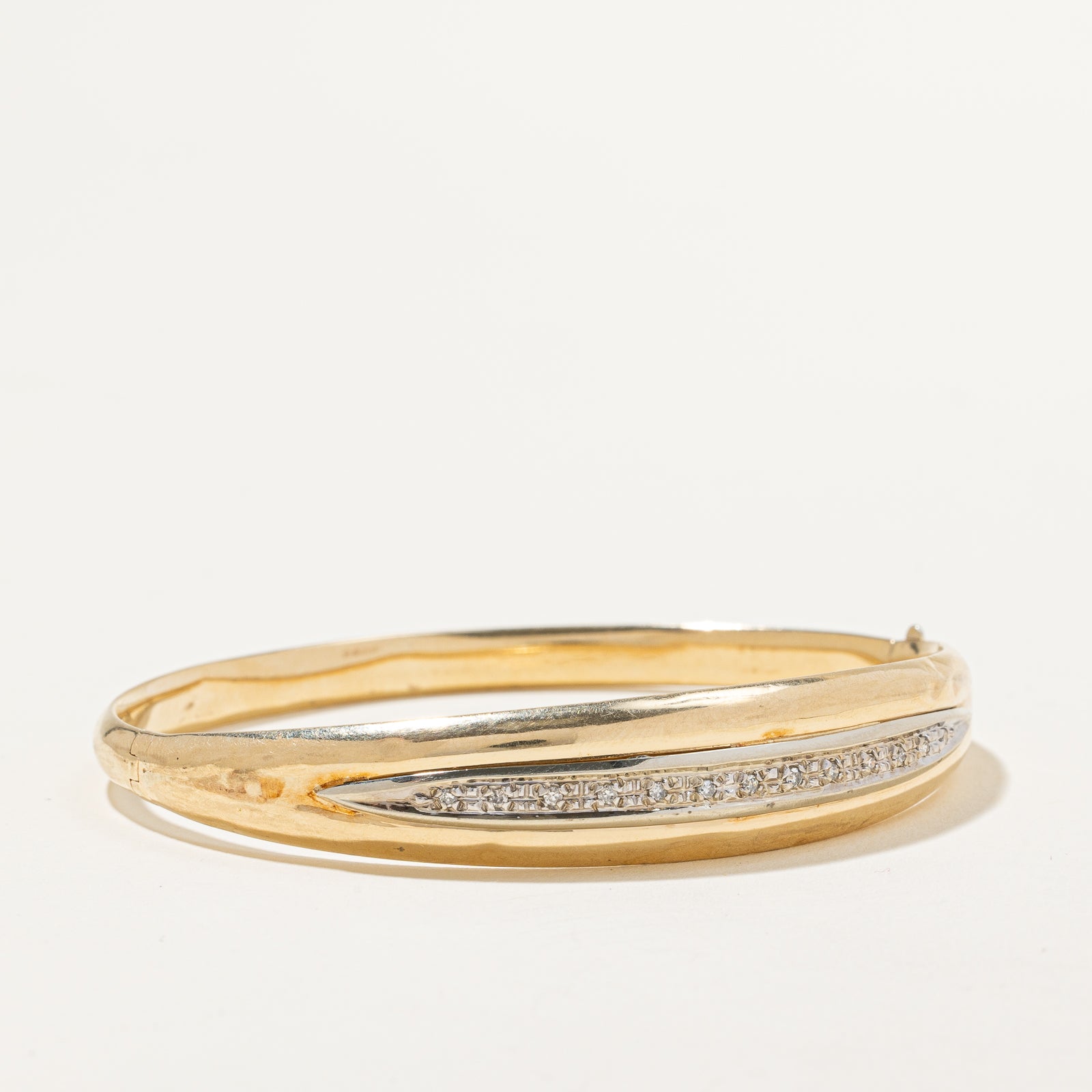 0.12ctw Diamond Bangle Bracelet for Women - 7 Inch Adjustable Size | Elegant Jewelry Gift for Anniversary, Wedding & Special Occasions