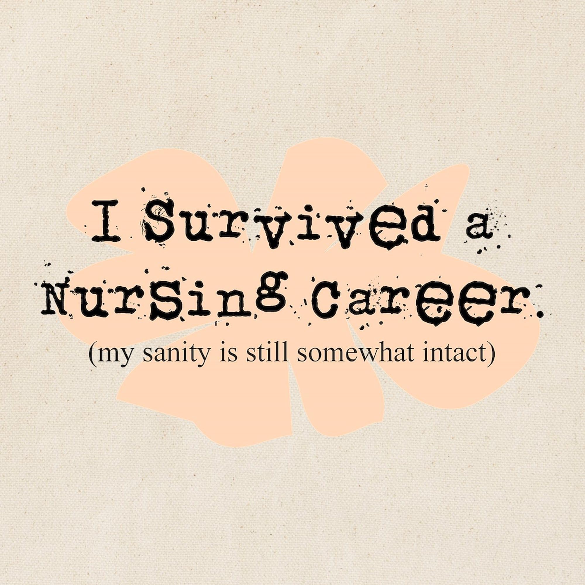 Funny Retired Nurse Tote Bag - Natural Canvas Reusable Shopping Bag for Work, Groceries & Gifts | Durable & Eco-Friendly
