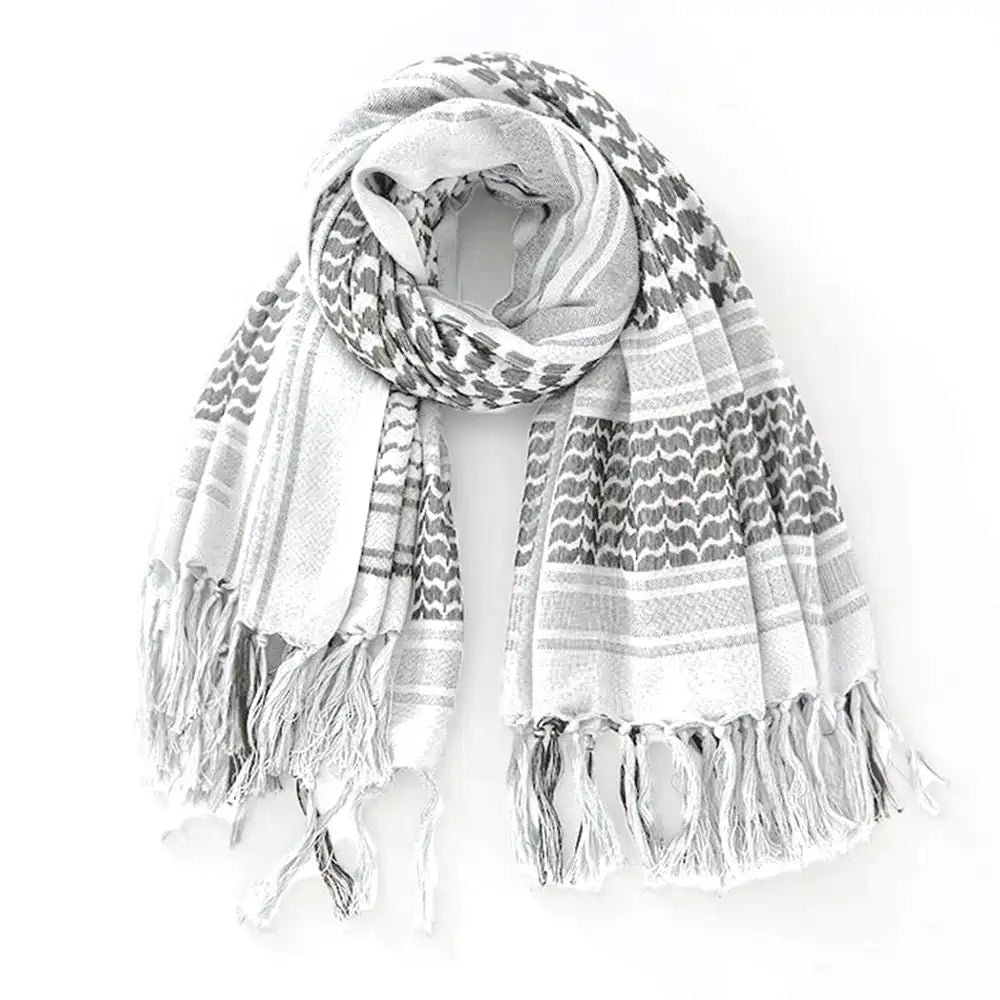 100% Cotton Keffiyeh Scarf - Soft & Breathable Arab Shemagh for Men & Women - Perfect for Outdoor Activities, Travel, and Fashion Accessories