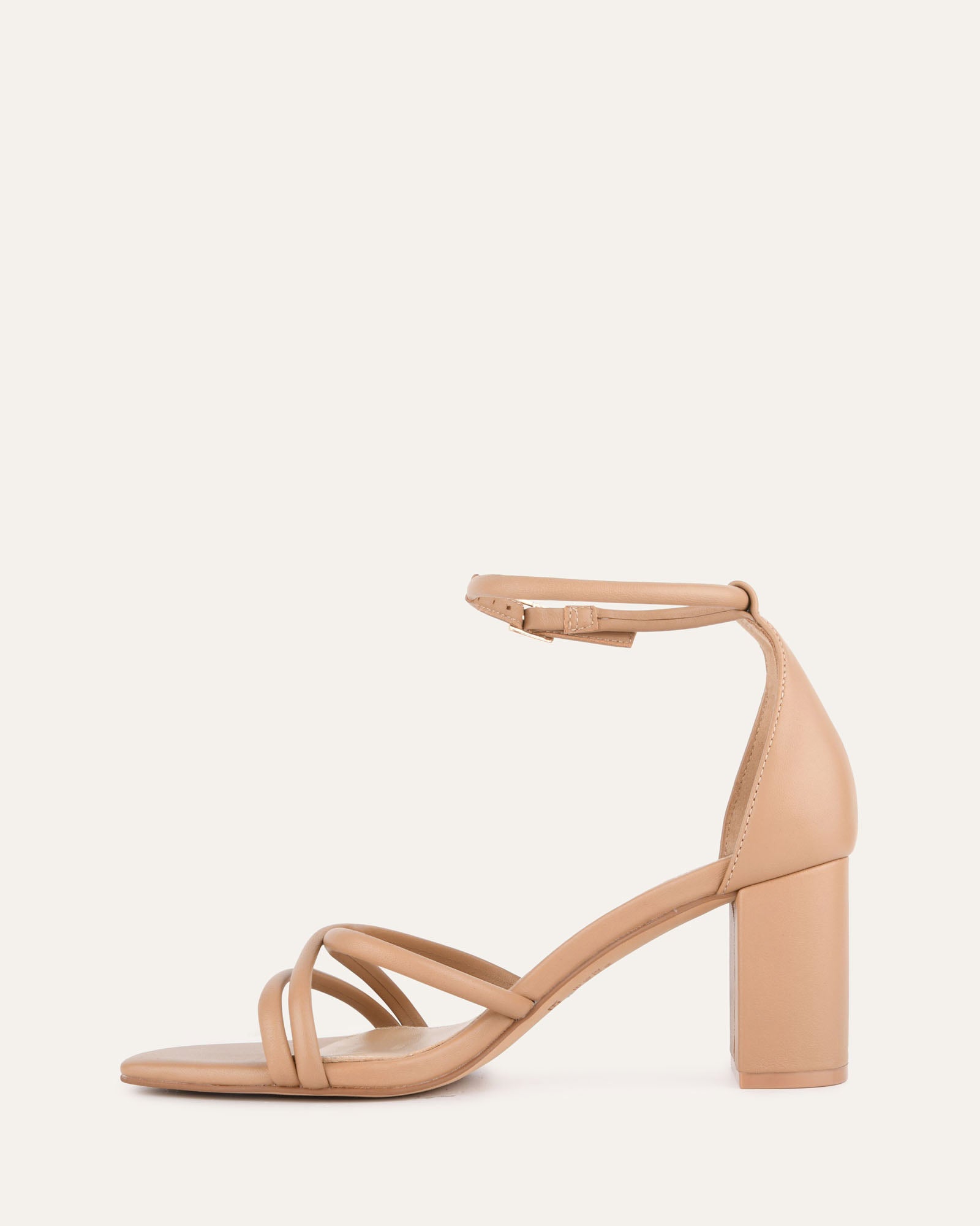 NICOLA Women's Mid Heel Sandals - Comfortable Tan Leather Strappy Heels for Summer | Perfect for Beach, Wedding & Casual Outfits