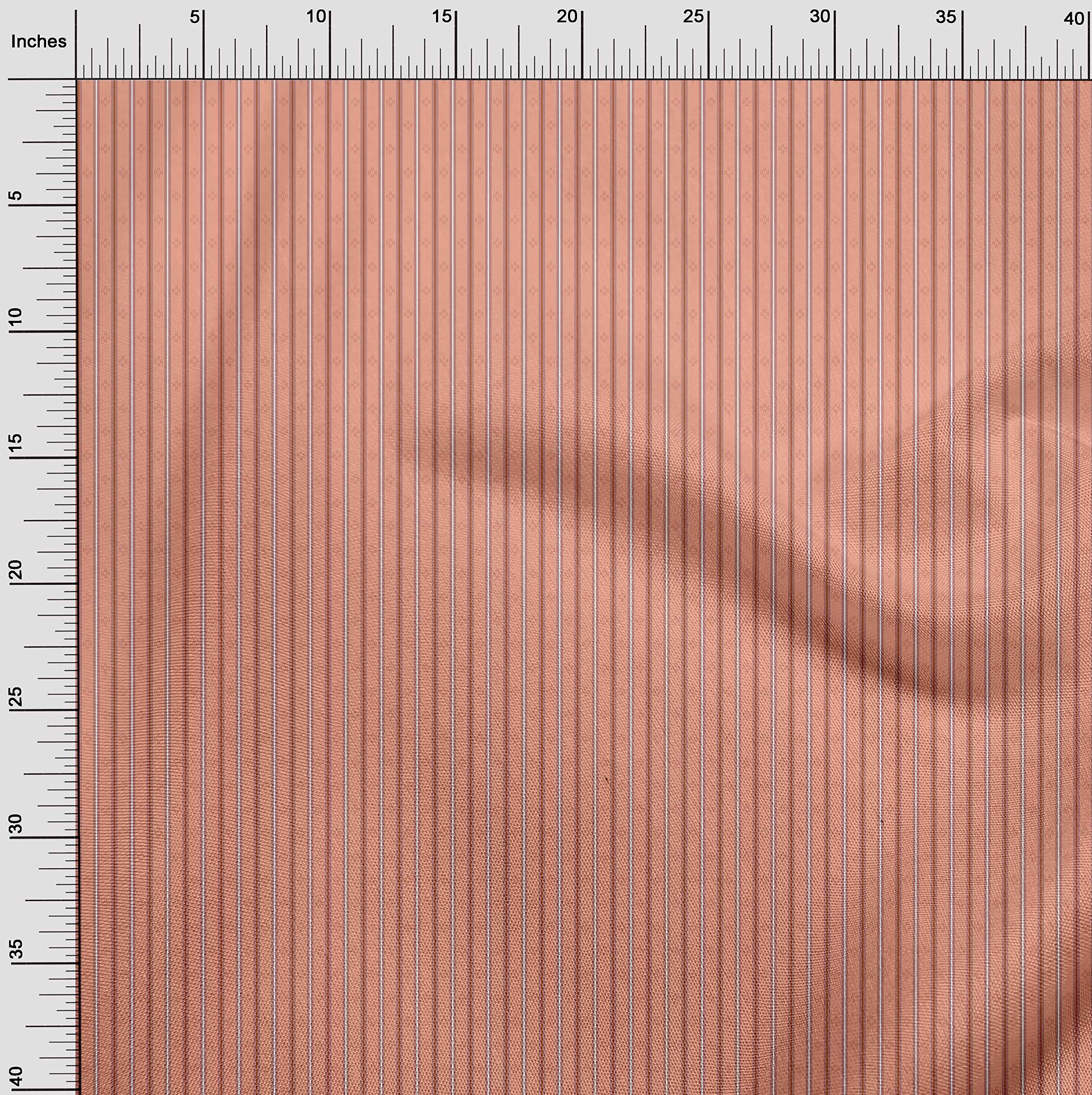 Organic Cotton Voile Fabric - Shadow Stripe Printed Craft Fabric 42