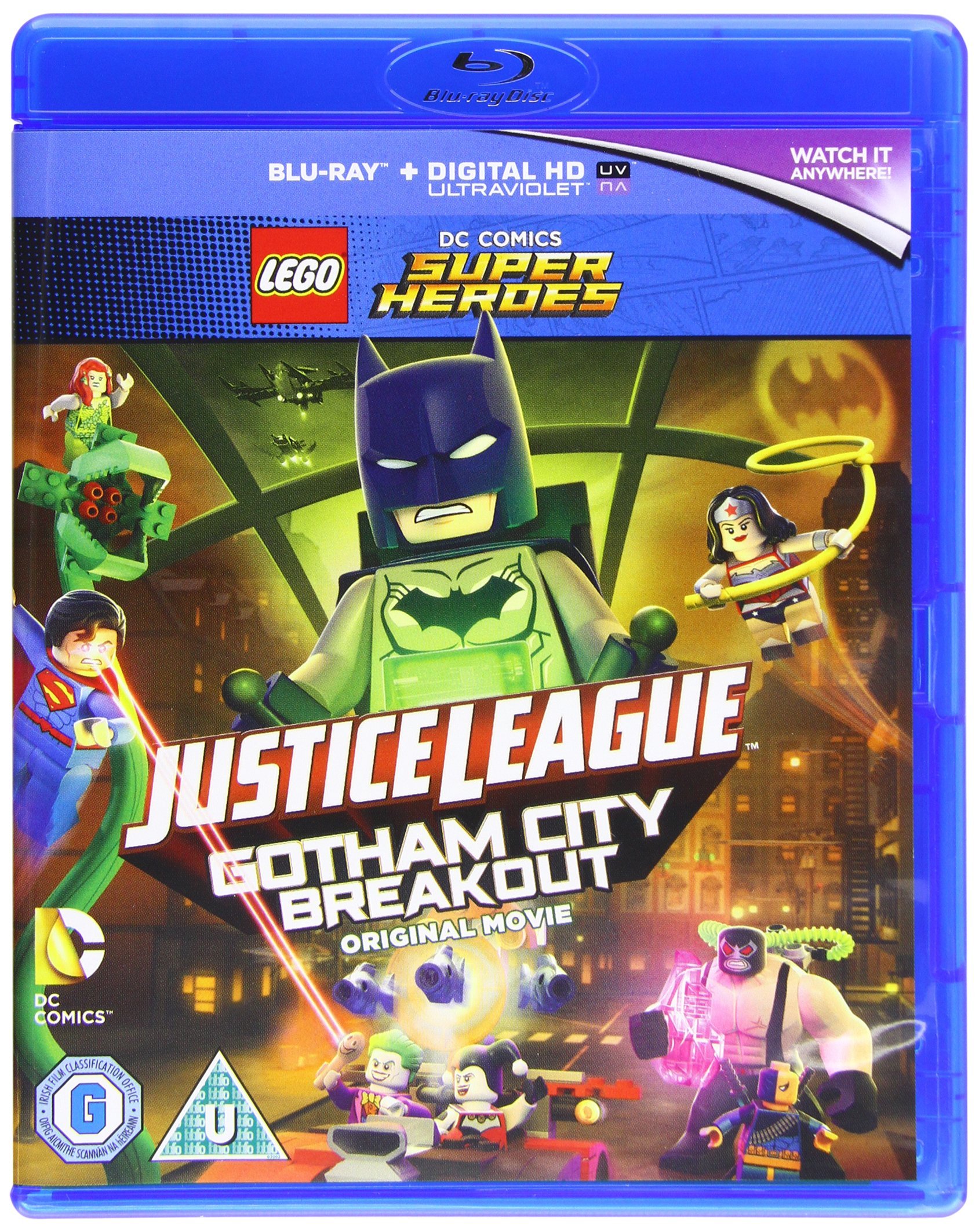 LEGO DC Justice League: Gotham City Showdown - Blu-ray + Digital Download - Region Free (A/B/C) - Perfect for Family Movie Nights & Superhero Fans