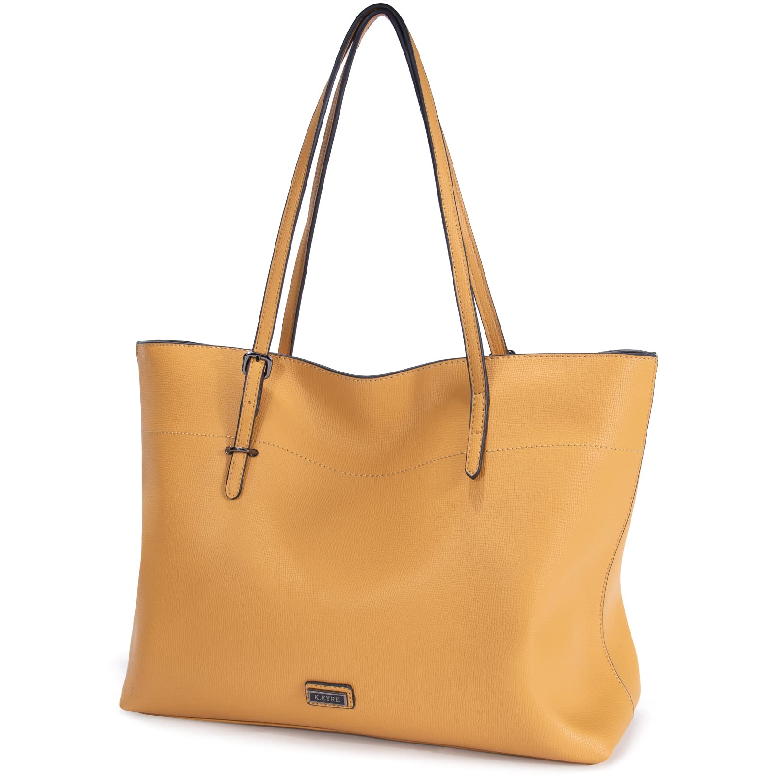 K.EYRE Women's Faux Leather Tote Bag - Large Capacity Work & Travel Purse