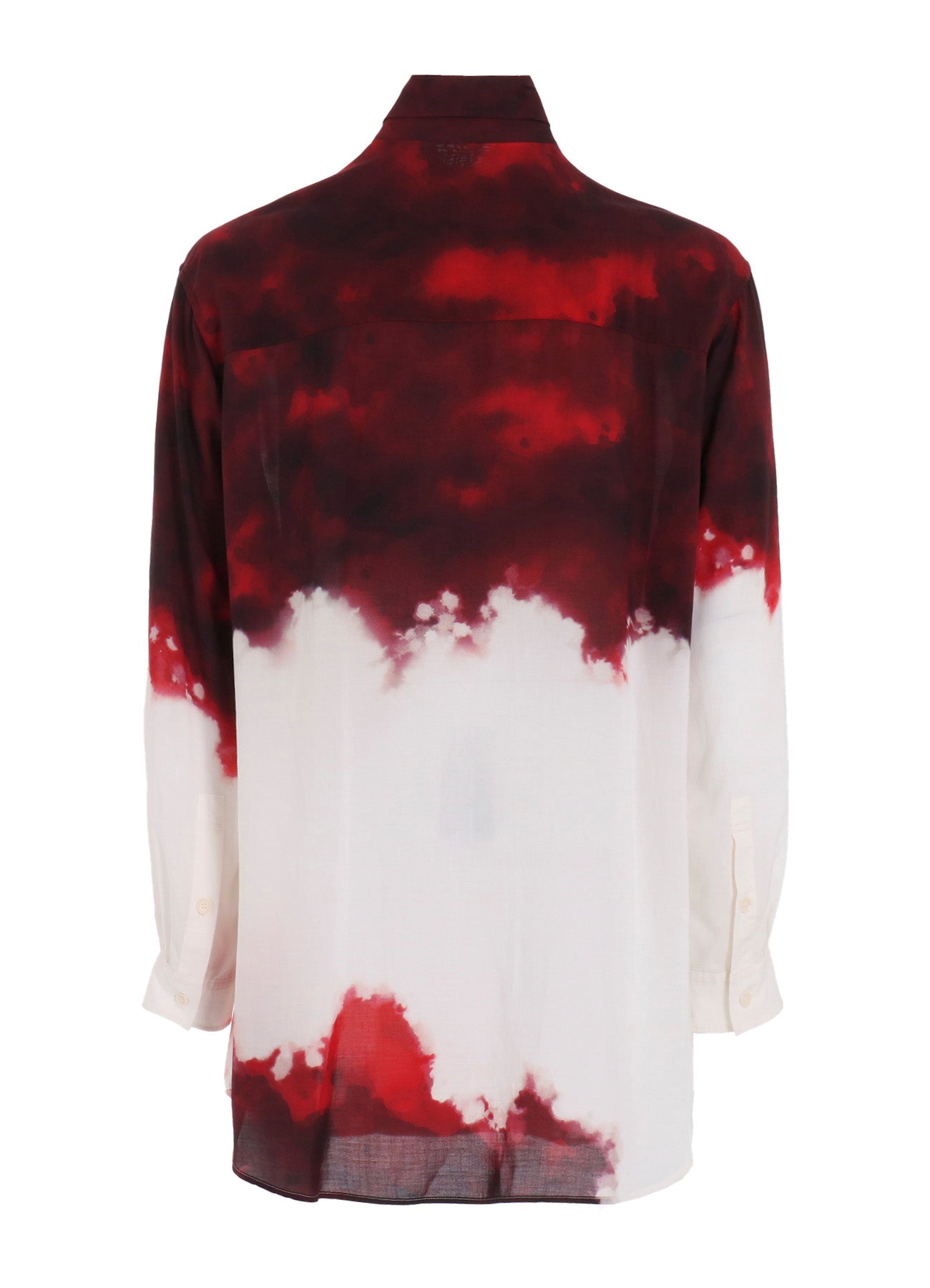 Stylish Red Cellulose Blouse with Unique Uneven Hem - Perfect for Casual Outings, Office Wear & Evening Events