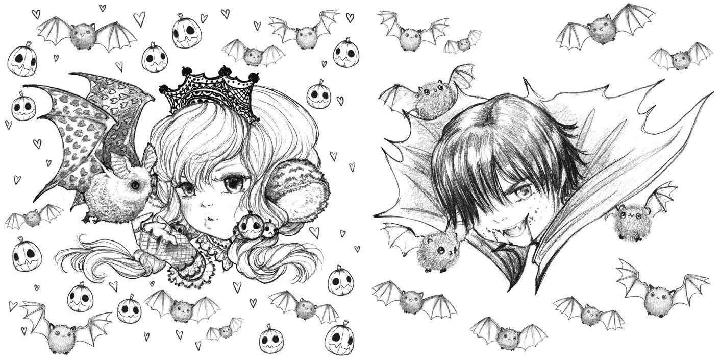 Pop Manga Cute and Creepy Coloring Book for Adults - Japanese Anime Style Stress Relief Art Therapy - Perfect for Relaxation, Gifts & Creative Fun