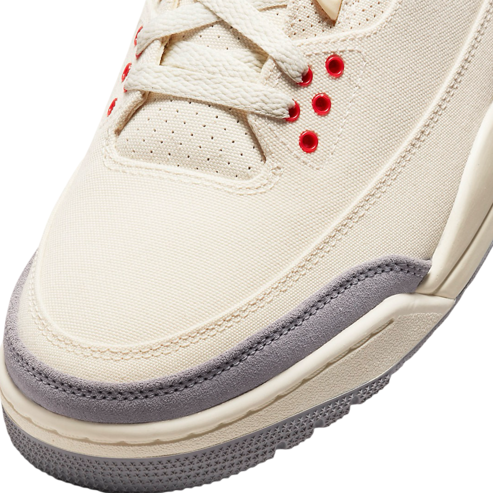 Air Jordan 3 Retro Sneakers - Muslin & University Red Colorway - Men's Basketball Shoes for Casual Wear & Street Style